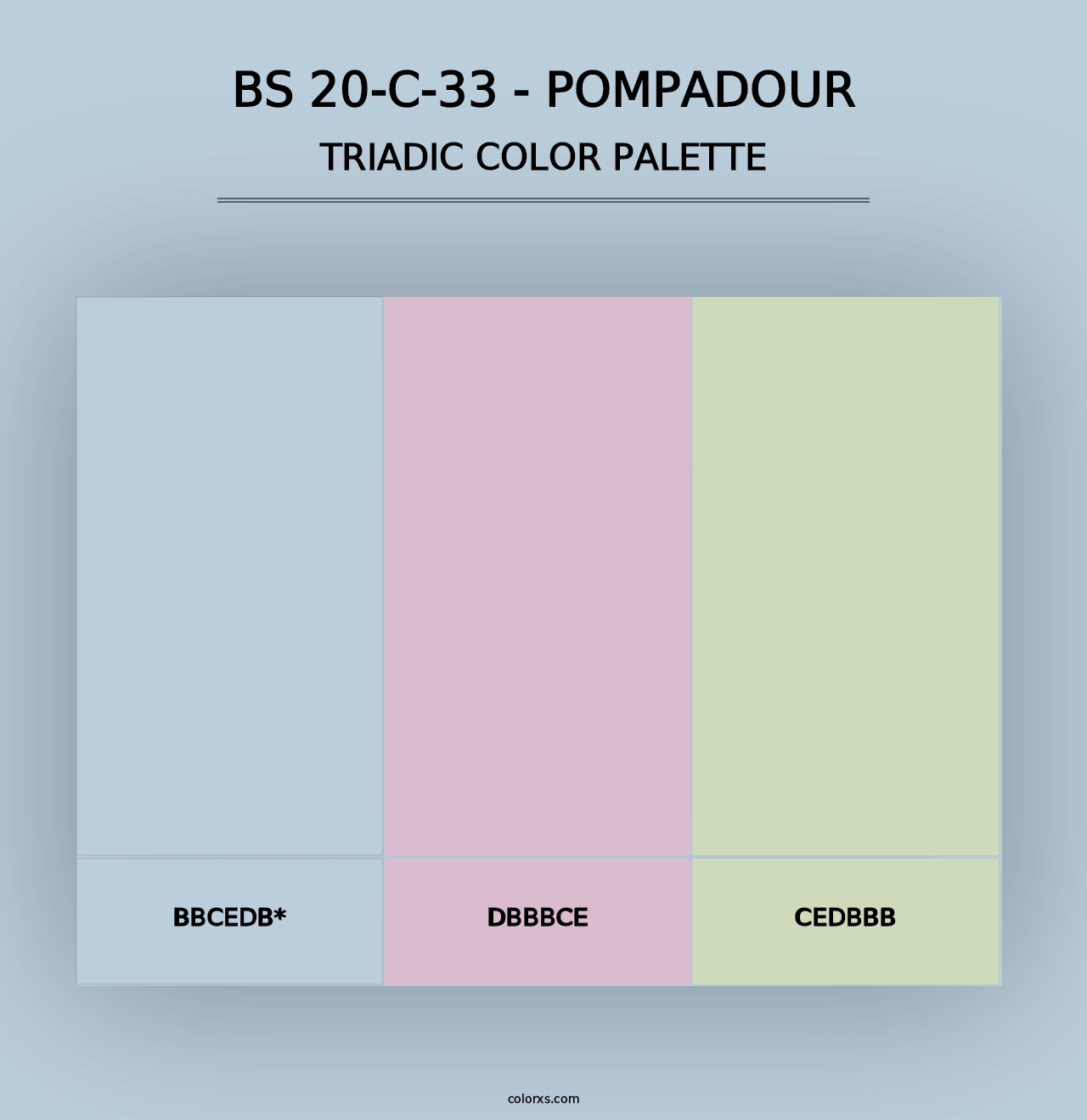 BS 20-C-33 - Pompadour - Triadic Color Palette