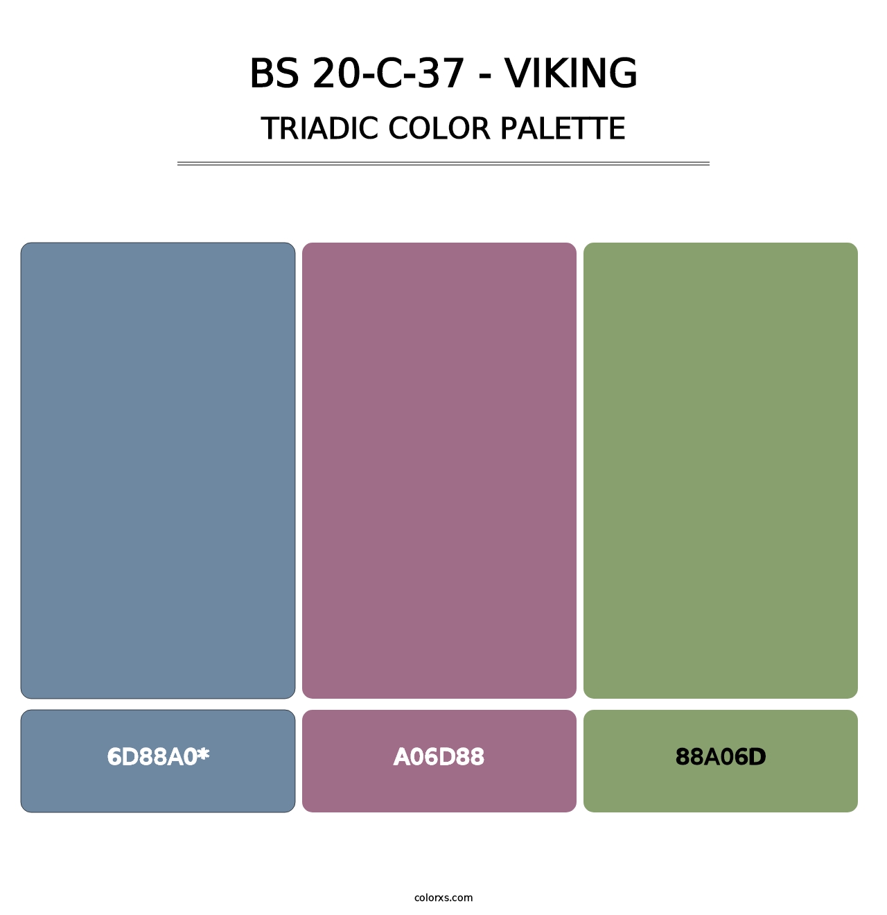 BS 20-C-37 - Viking - Triadic Color Palette