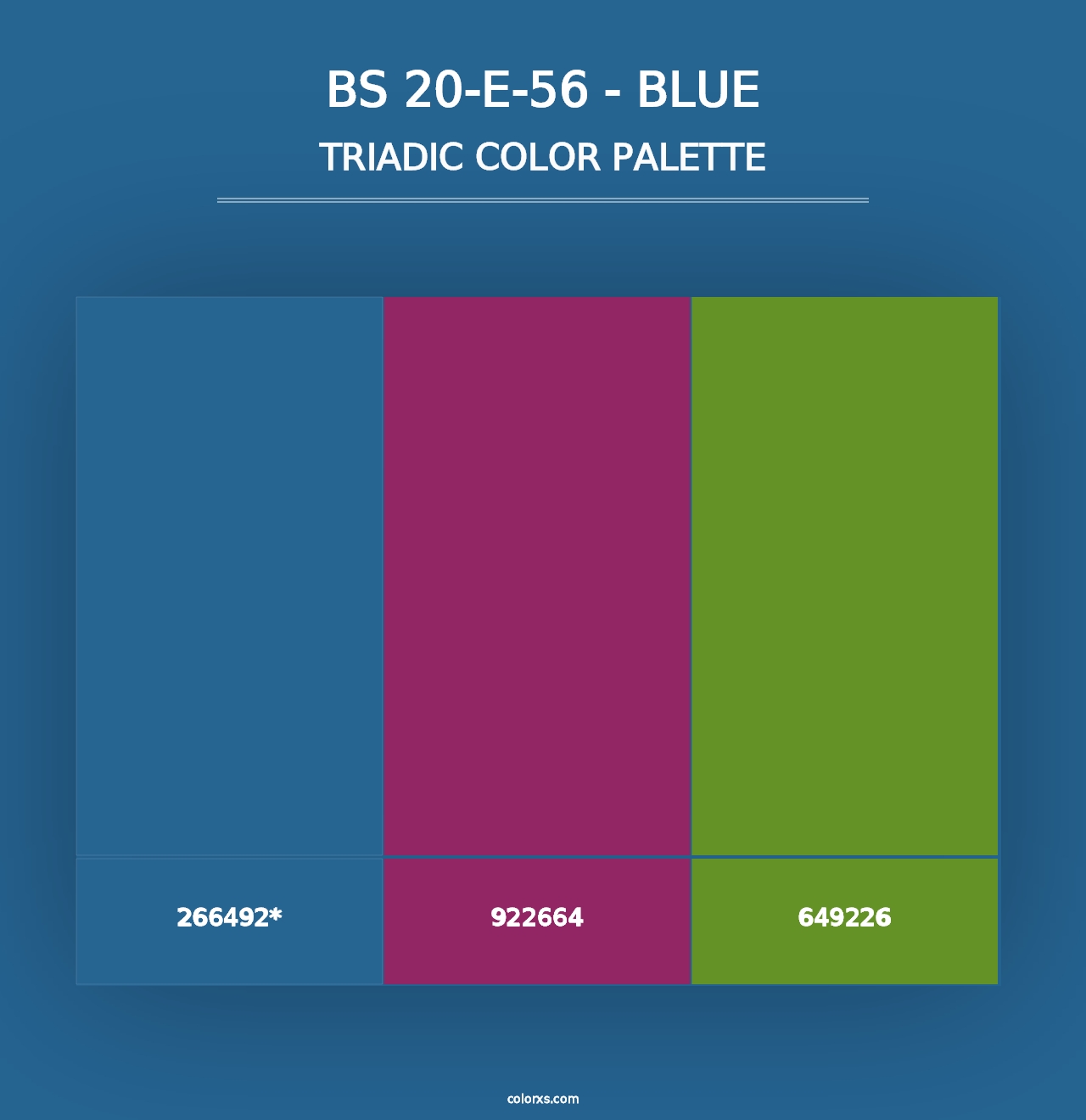 BS 20-E-56 - Blue - Triadic Color Palette