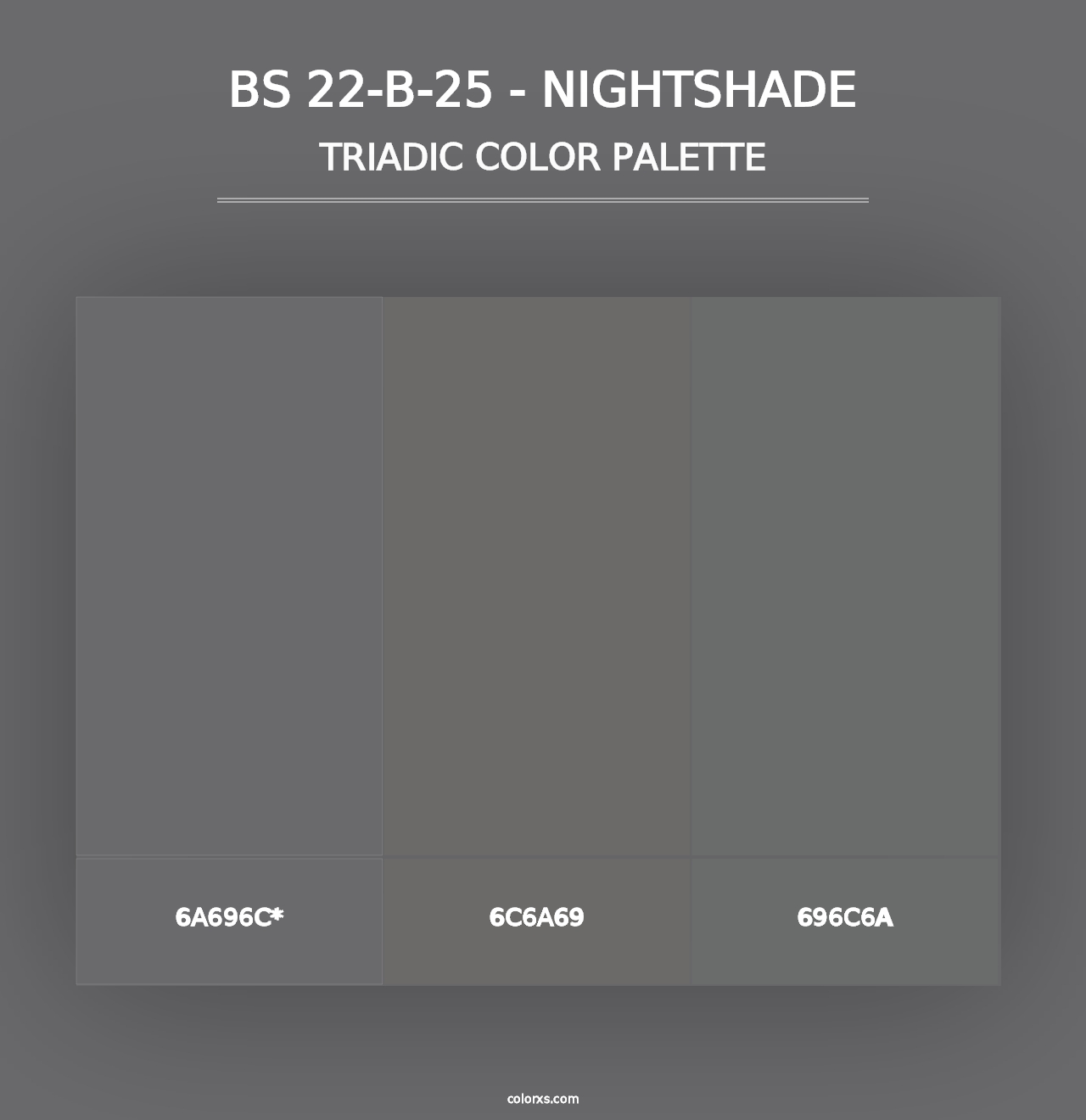 BS 22-B-25 - Nightshade - Triadic Color Palette