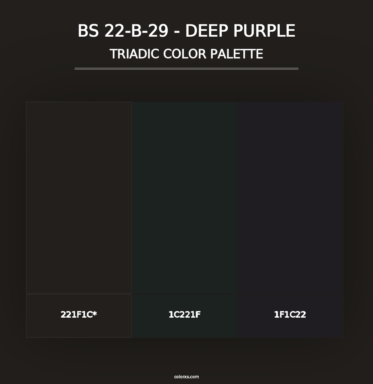 BS 22-B-29 - Deep Purple - Triadic Color Palette