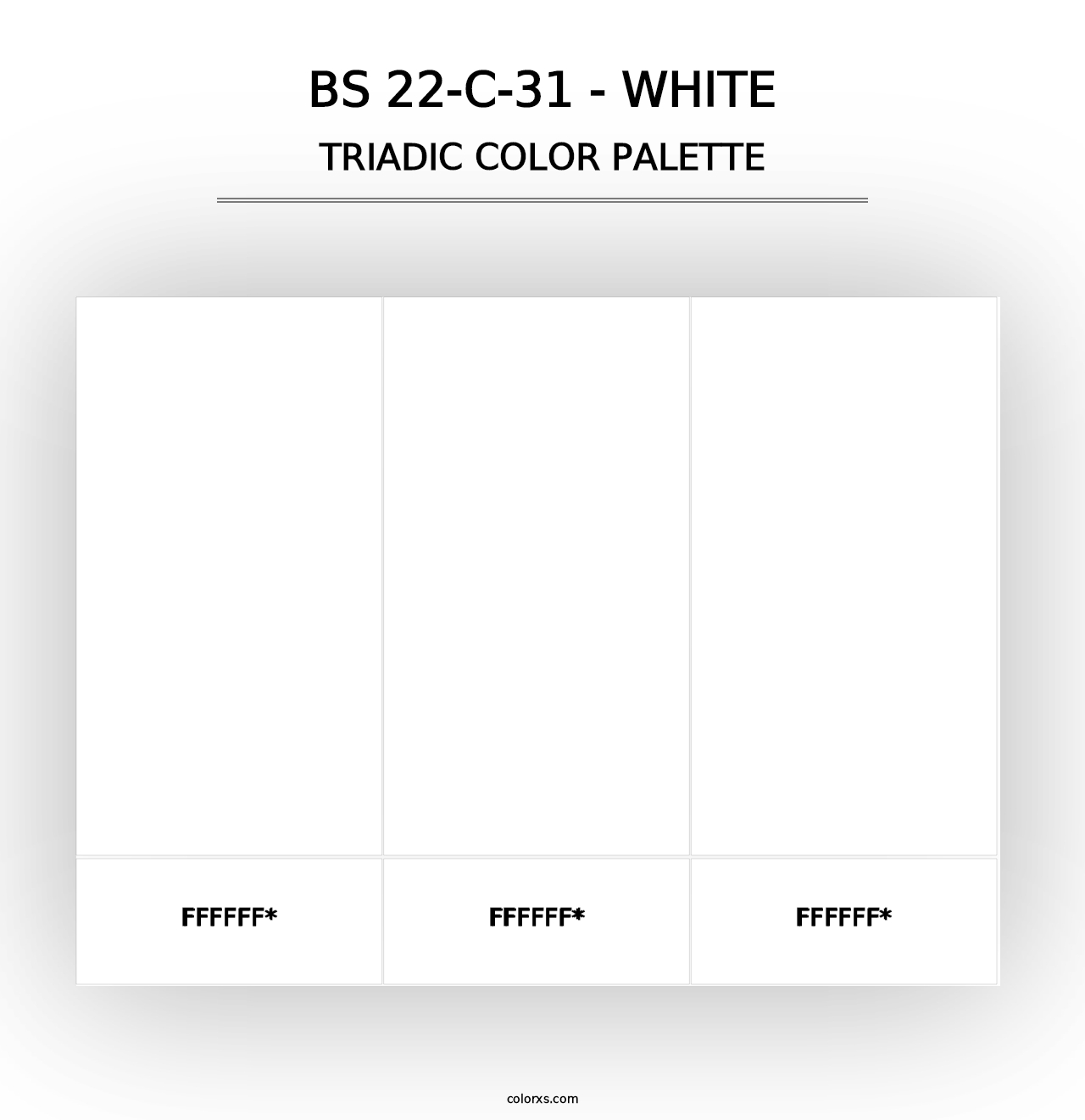 BS 22-C-31 - White - Triadic Color Palette