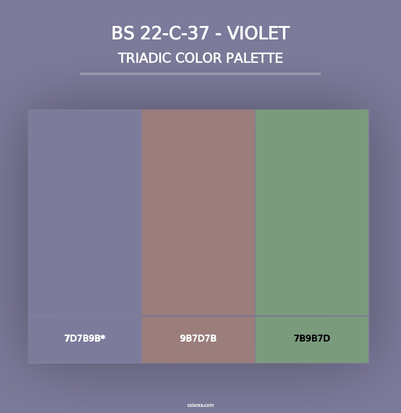 BS 22-C-37 - Violet - Triadic Color Palette