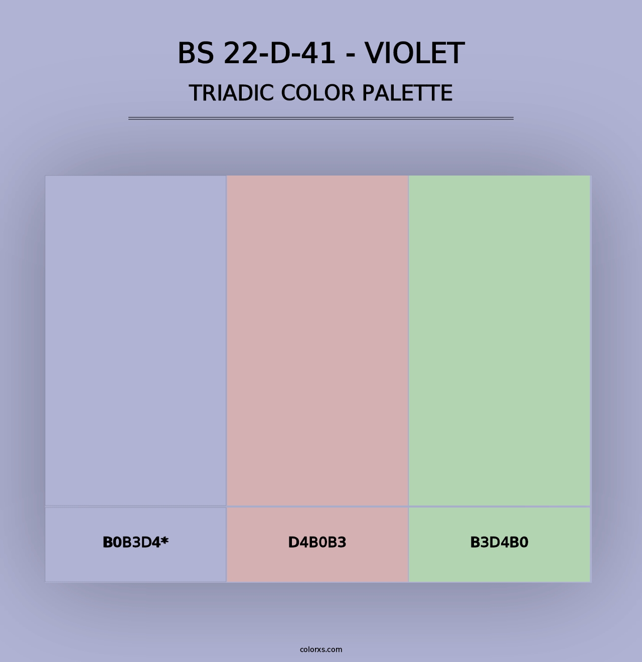 BS 22-D-41 - Violet - Triadic Color Palette