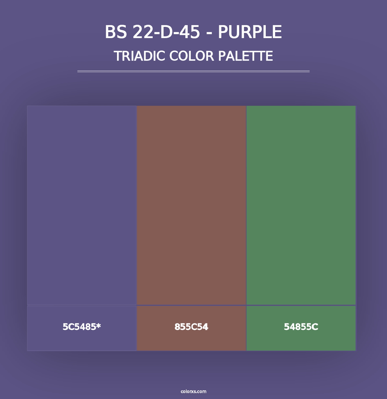 BS 22-D-45 - Purple - Triadic Color Palette