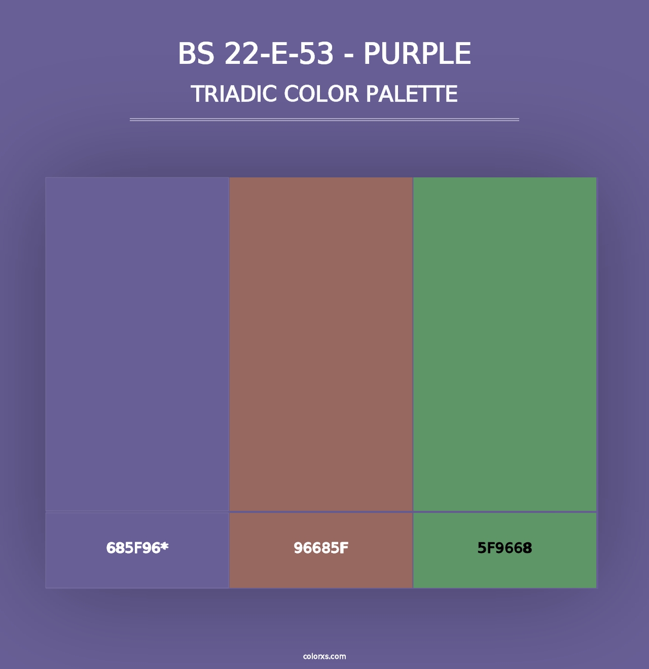 BS 22-E-53 - Purple - Triadic Color Palette