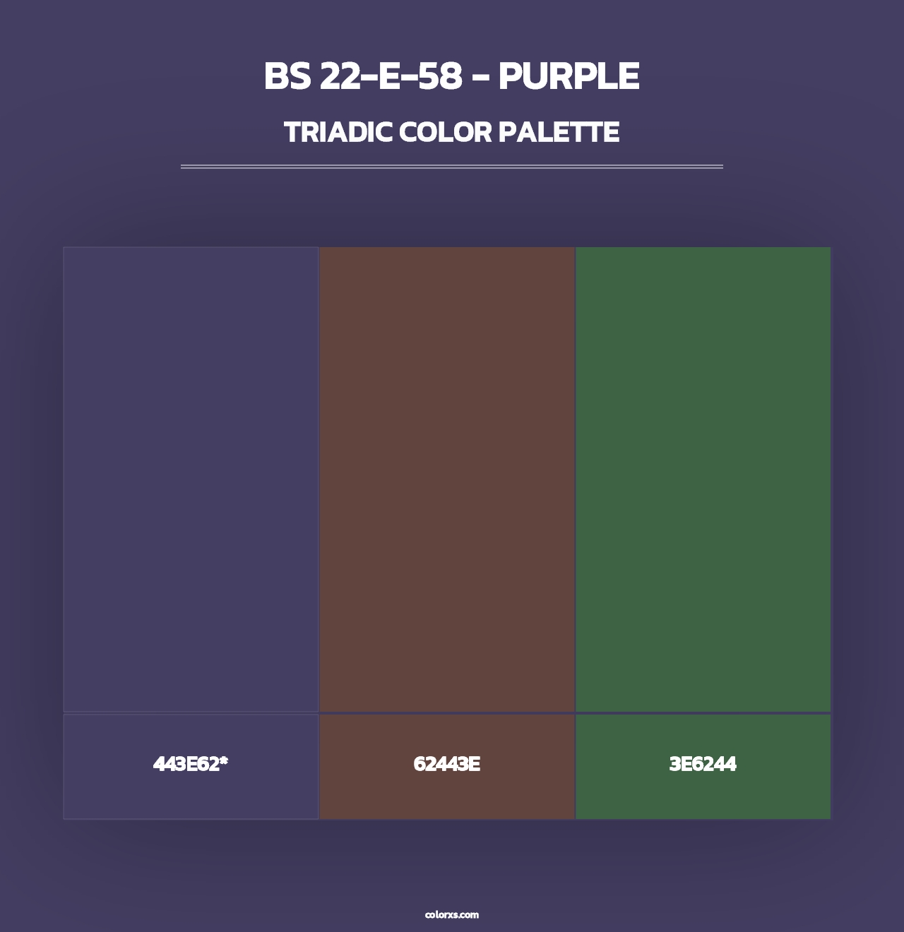 BS 22-E-58 - Purple - Triadic Color Palette