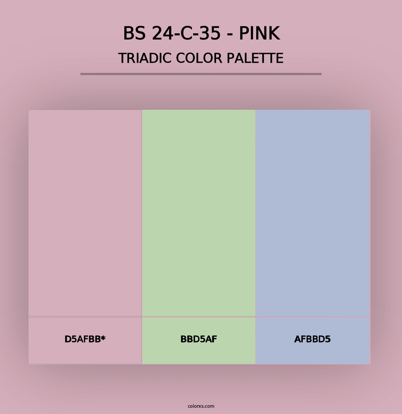 BS 24-C-35 - Pink - Triadic Color Palette