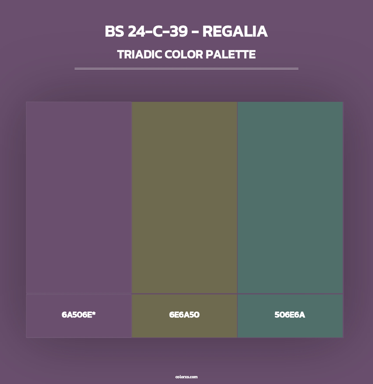 BS 24-C-39 - Regalia - Triadic Color Palette