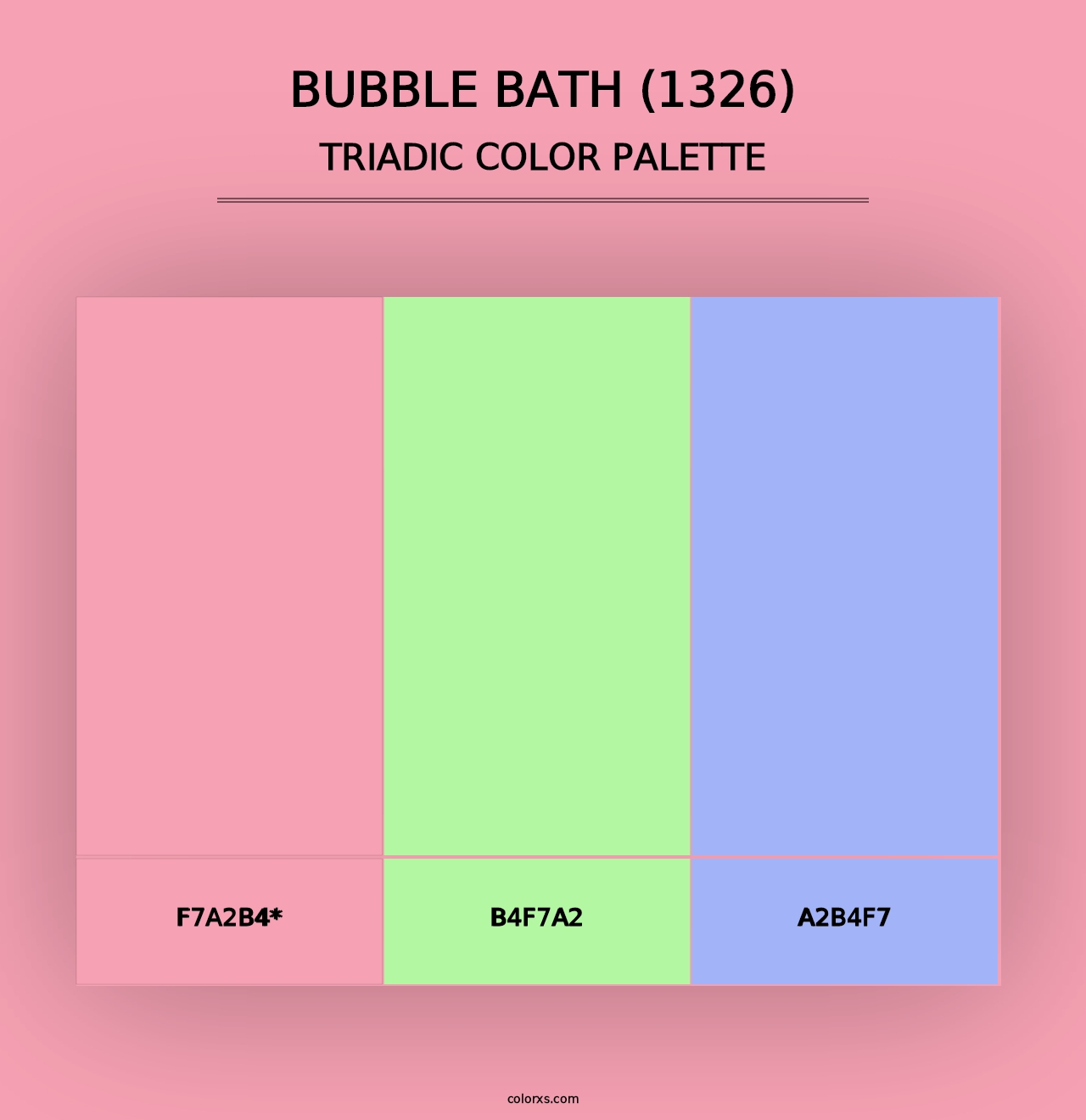 Bubble Bath (1326) - Triadic Color Palette