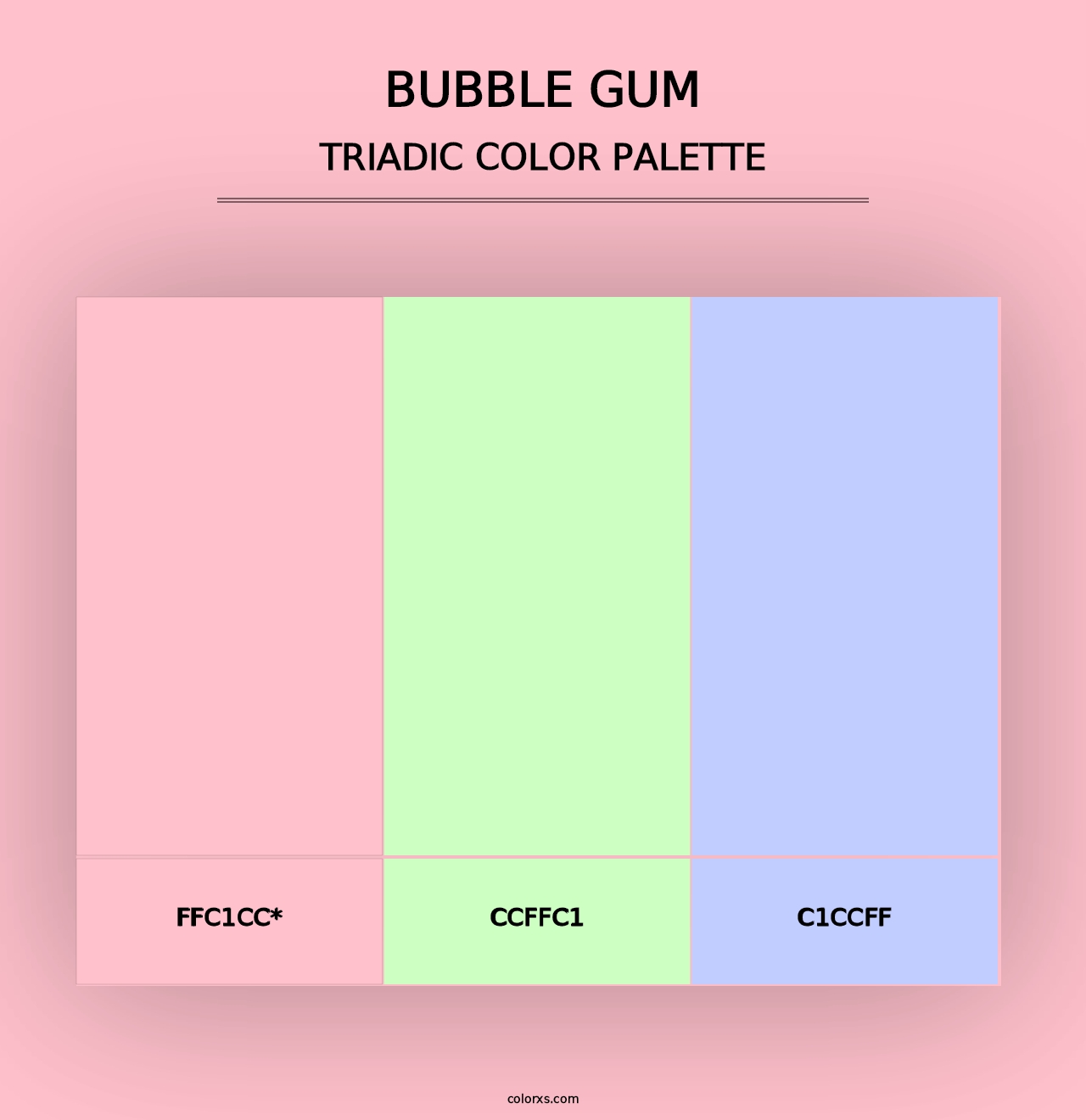 Bubble Gum - Triadic Color Palette