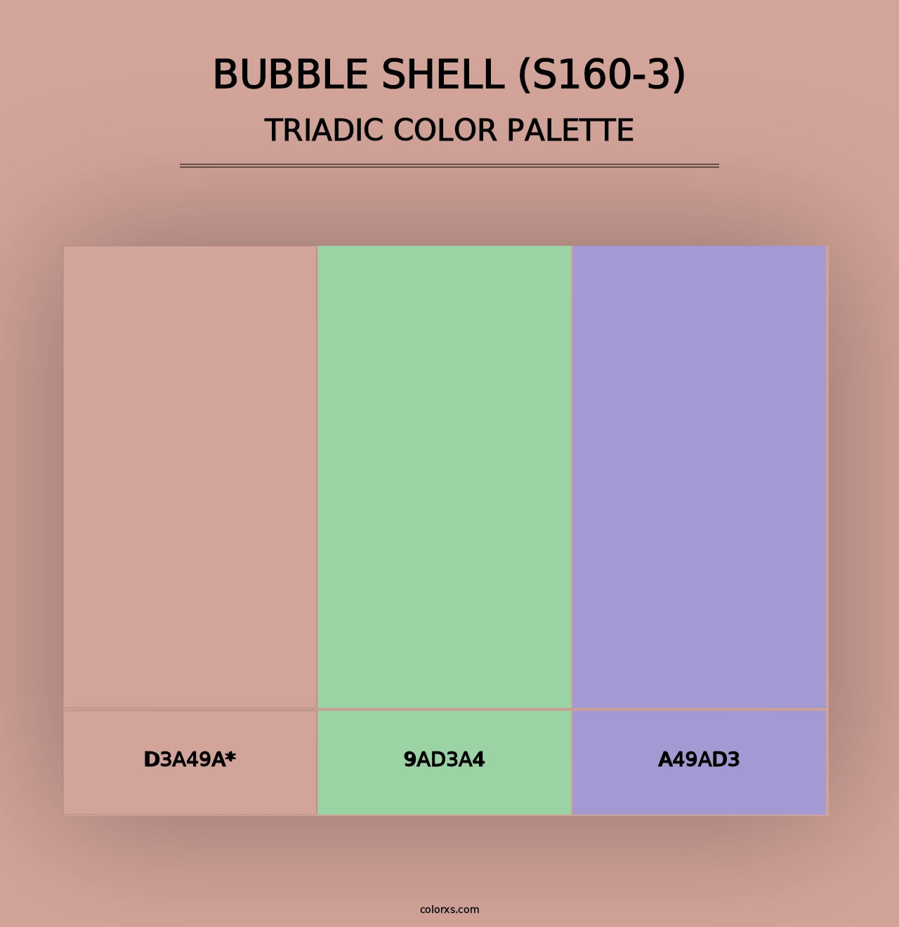 Bubble Shell (S160-3) - Triadic Color Palette