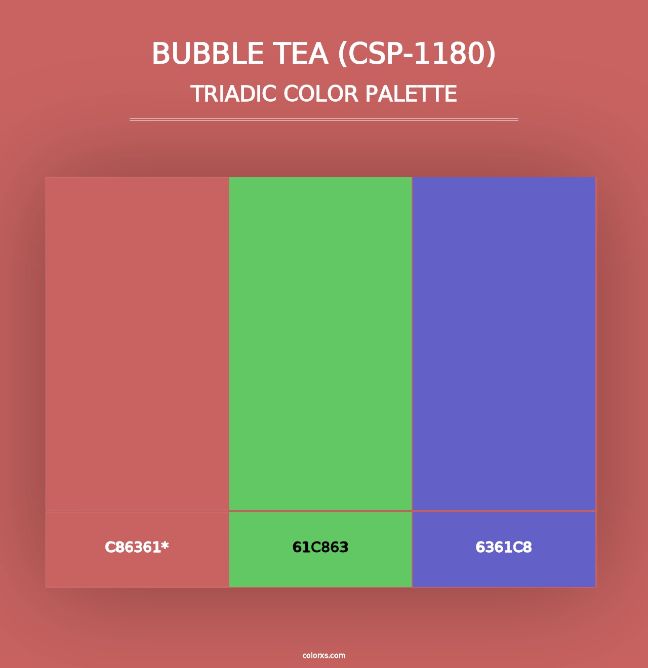 Bubble Tea (CSP-1180) - Triadic Color Palette