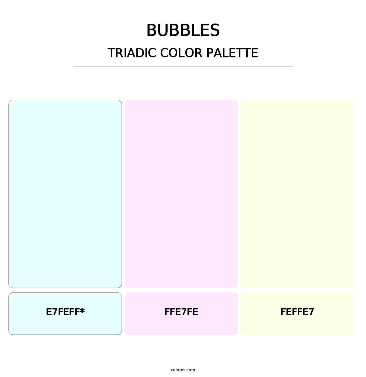 Bubbles - Triadic Color Palette