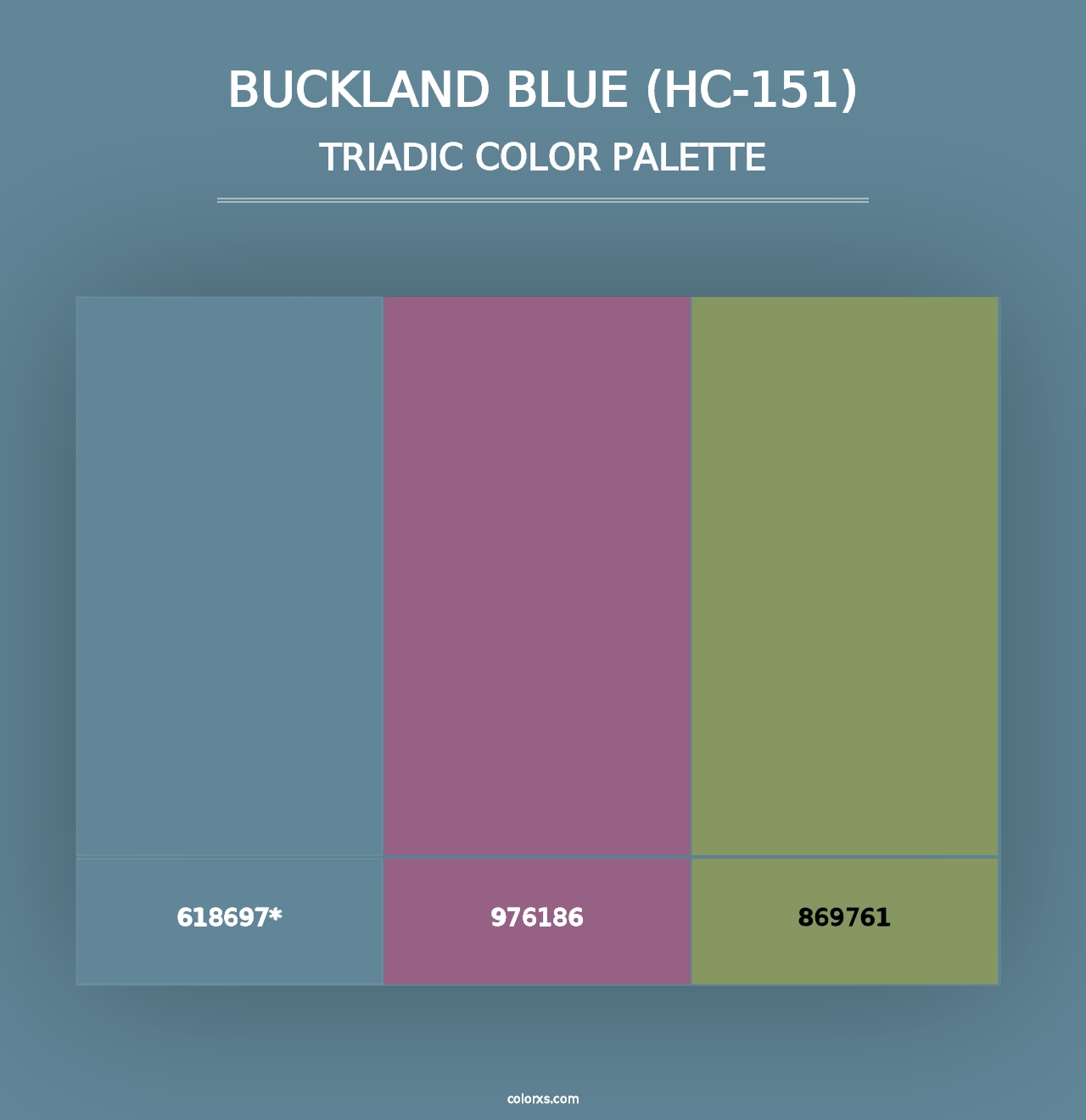 Buckland Blue (HC-151) - Triadic Color Palette