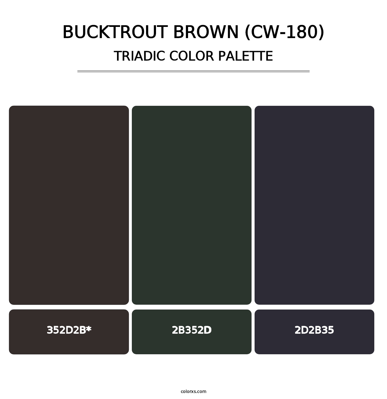 Bucktrout Brown (CW-180) - Triadic Color Palette