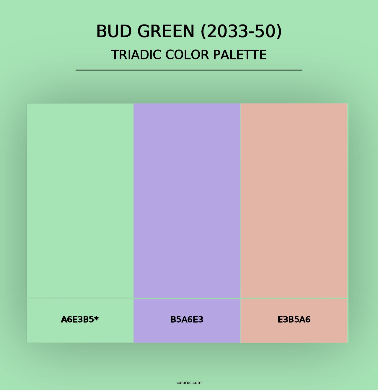 Bud Green (2033-50) - Triadic Color Palette