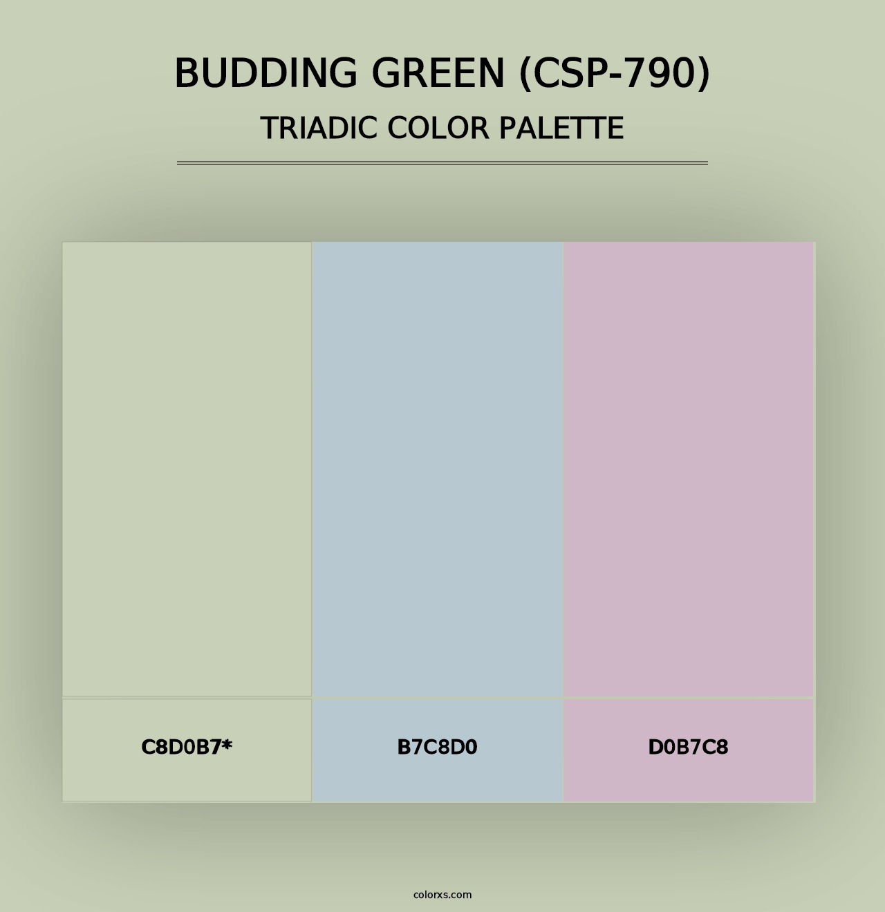 Budding Green (CSP-790) - Triadic Color Palette