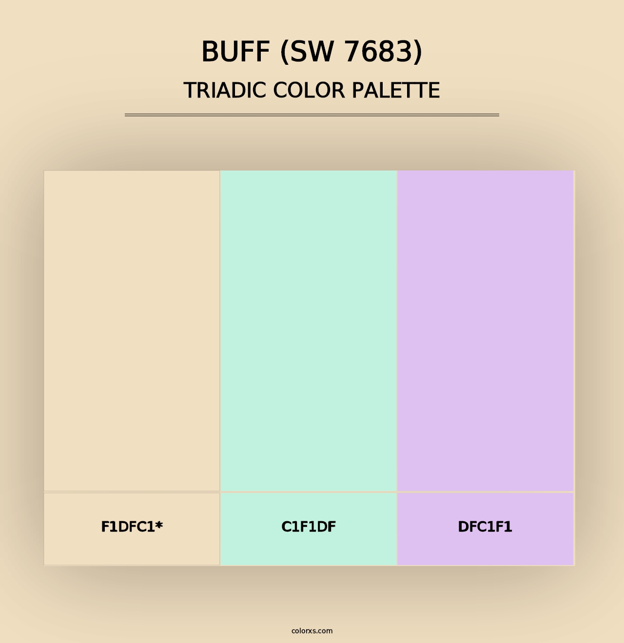 Buff (SW 7683) - Triadic Color Palette