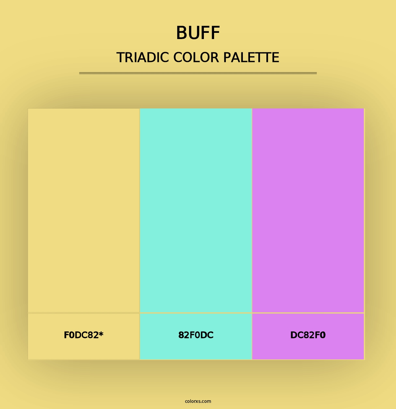 Buff - Triadic Color Palette