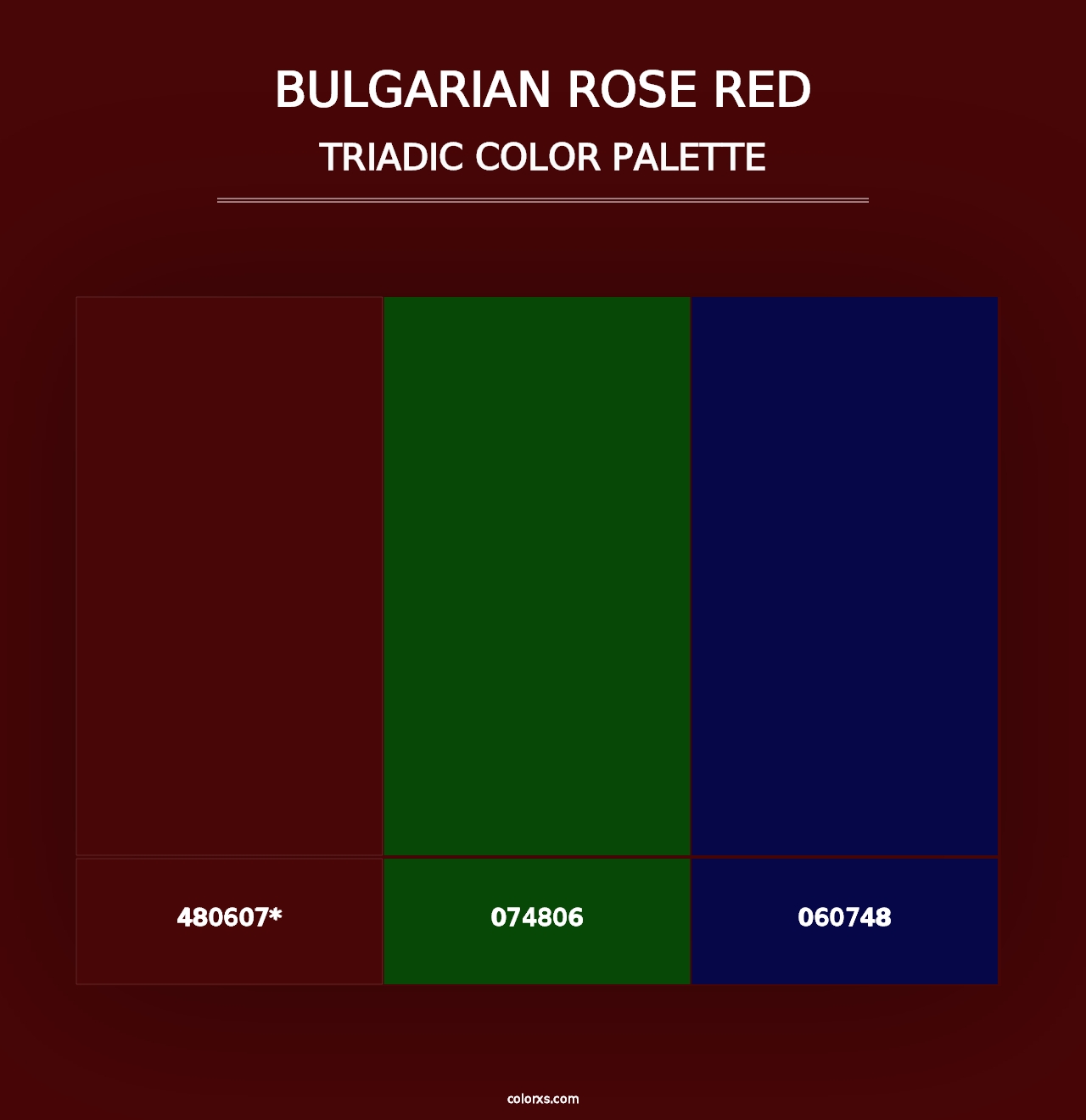 Bulgarian Rose Red - Triadic Color Palette