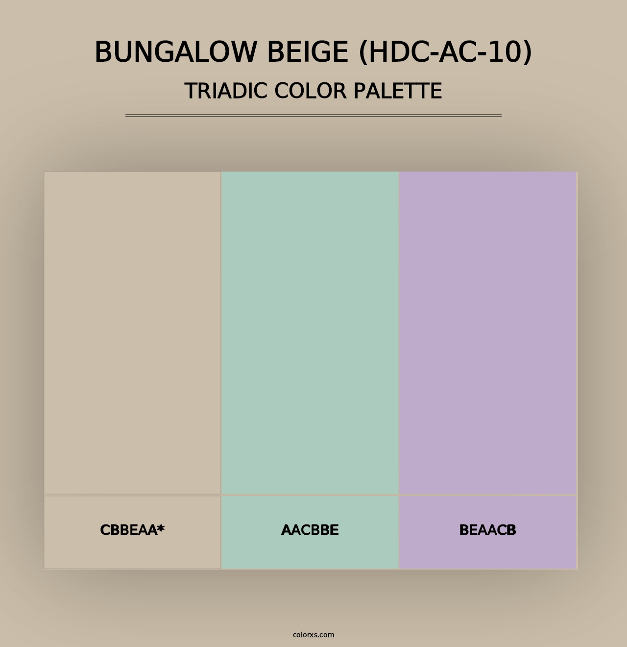 Bungalow Beige (HDC-AC-10) - Triadic Color Palette