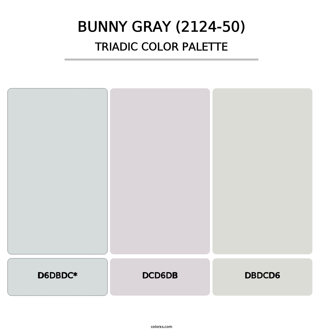 Bunny Gray (2124-50) - Triadic Color Palette