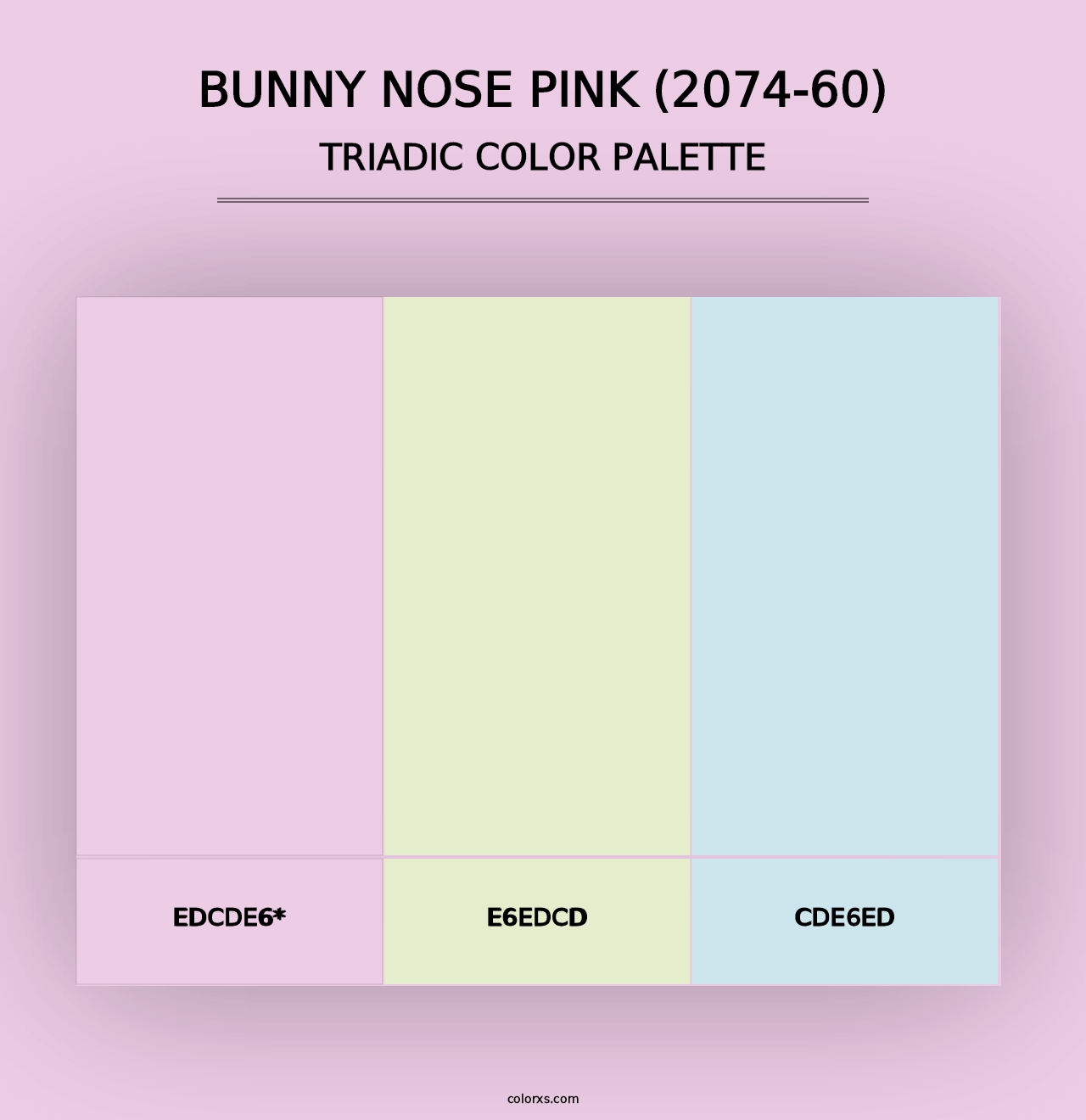 Bunny Nose Pink (2074-60) - Triadic Color Palette