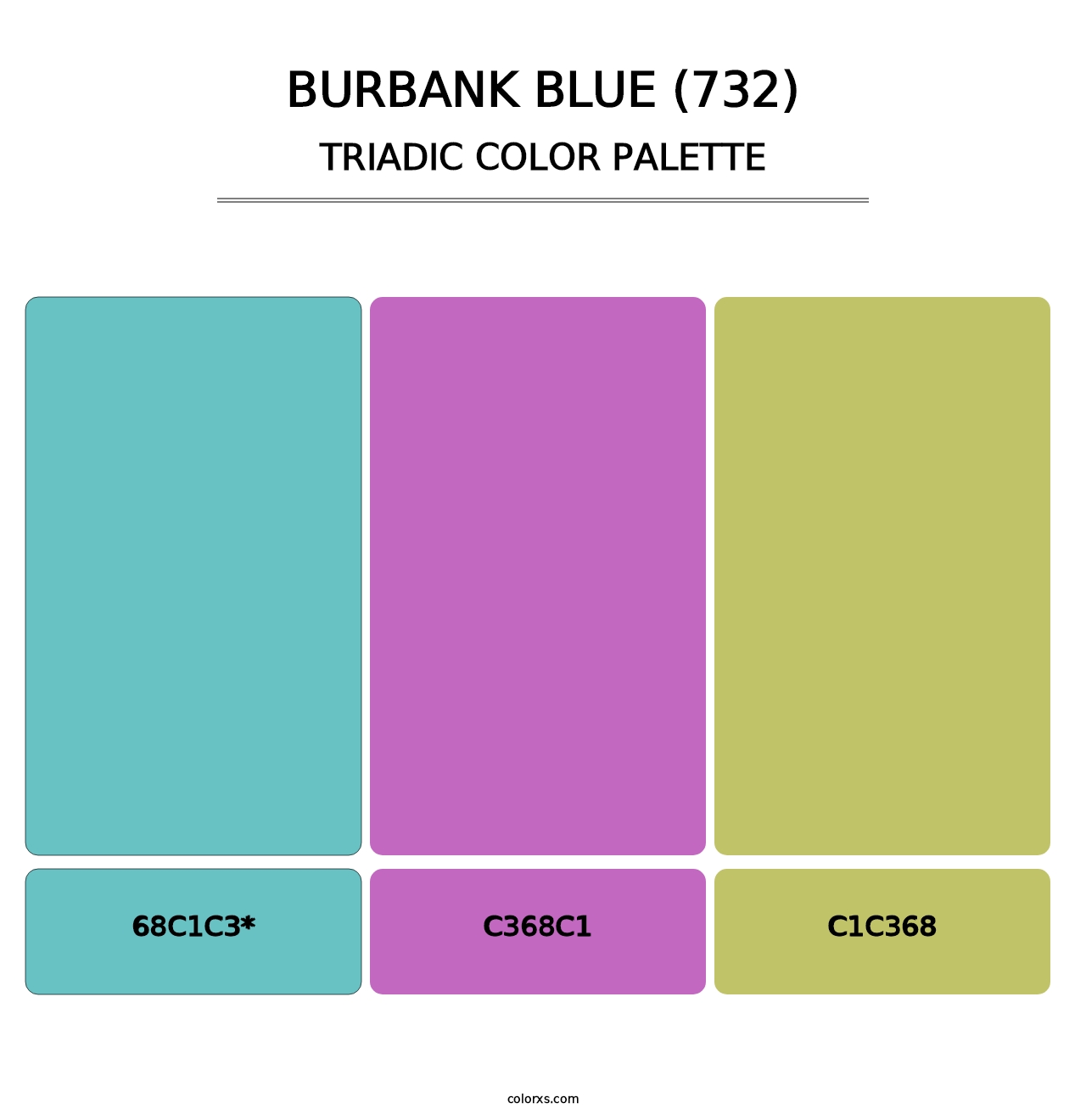 Burbank Blue (732) - Triadic Color Palette