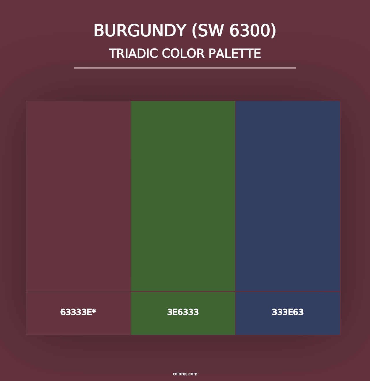 Burgundy (SW 6300) - Triadic Color Palette