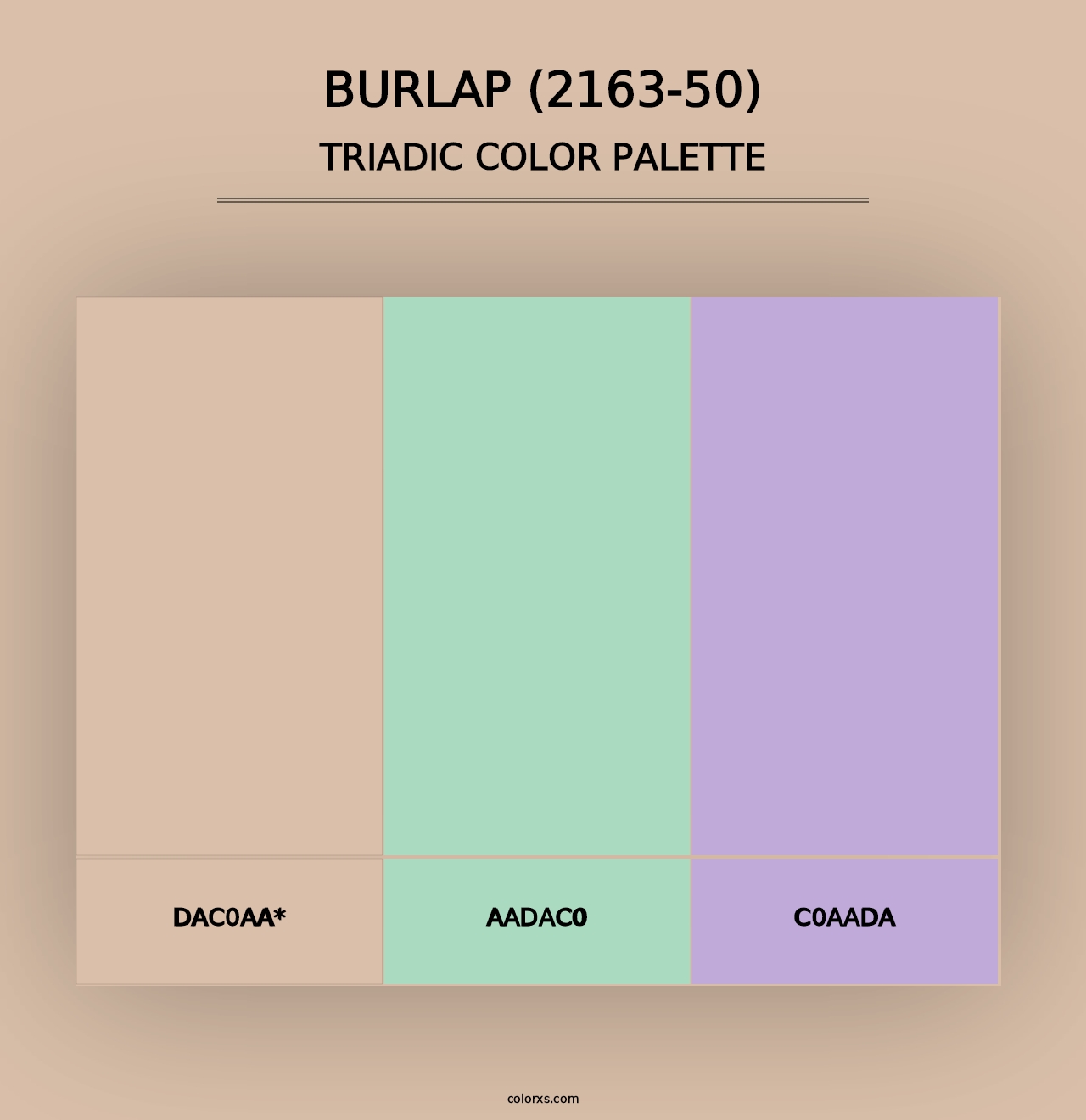 Burlap (2163-50) - Triadic Color Palette