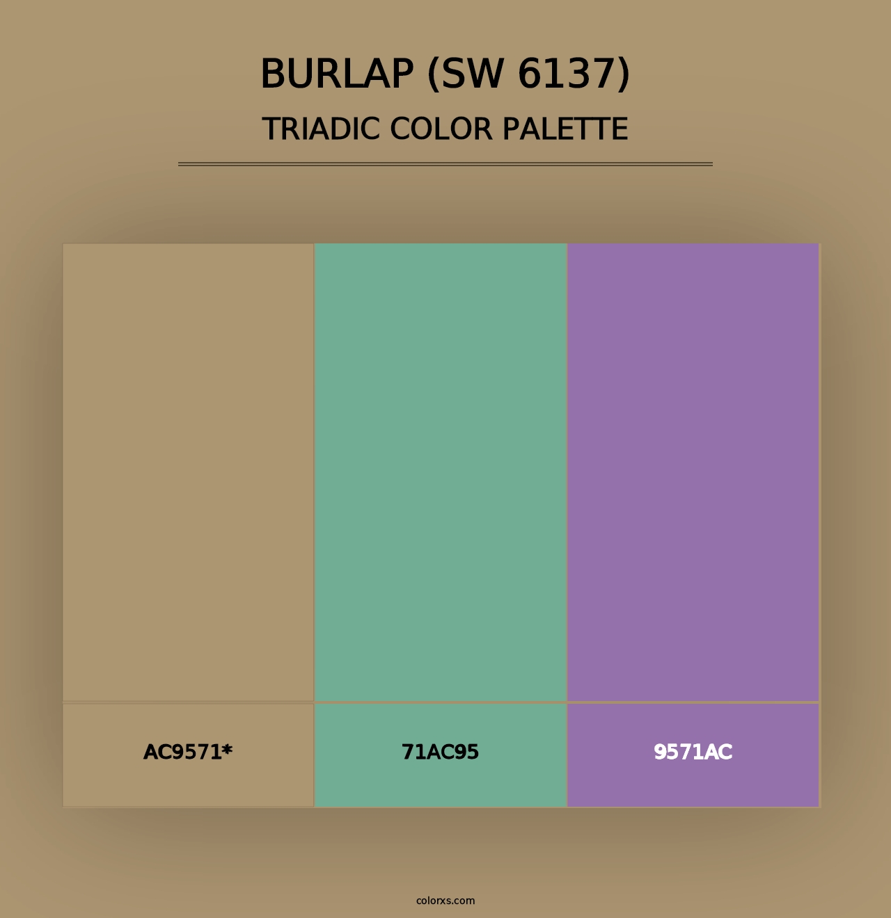 Burlap (SW 6137) - Triadic Color Palette