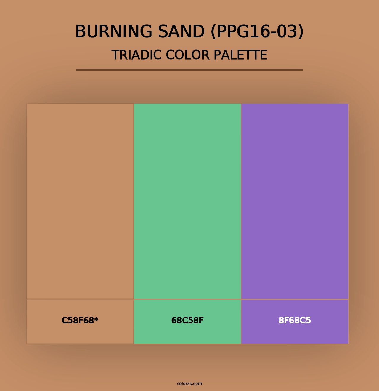 Burning Sand (PPG16-03) - Triadic Color Palette