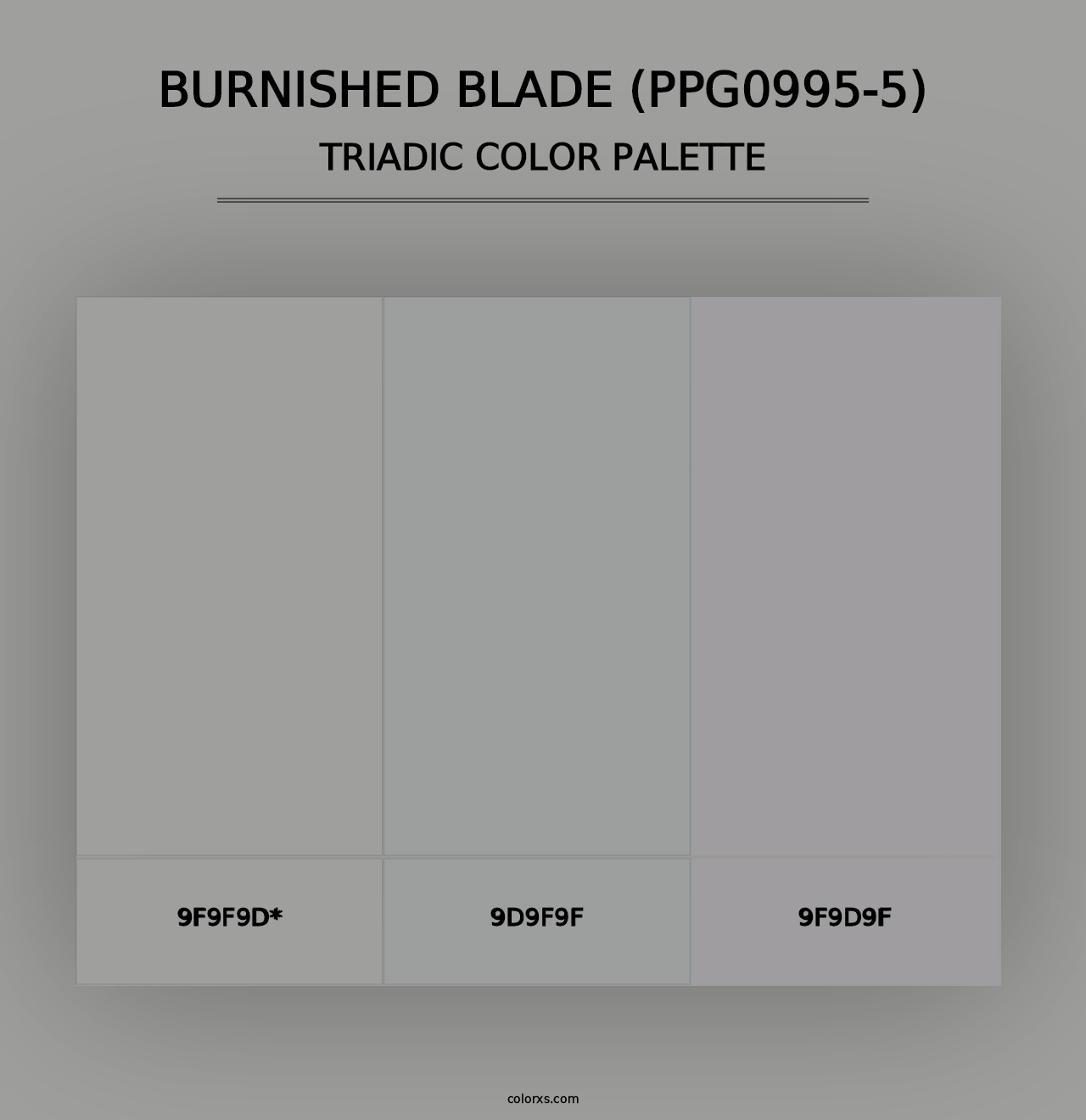 Burnished Blade (PPG0995-5) - Triadic Color Palette