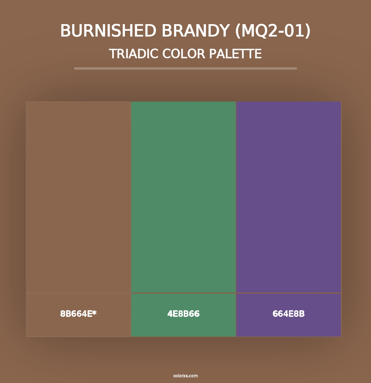 Burnished Brandy (MQ2-01) - Triadic Color Palette