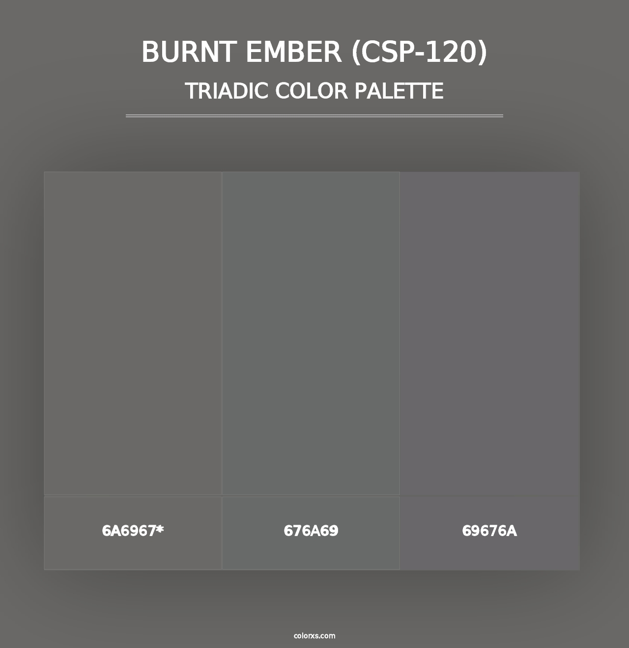 Burnt Ember (CSP-120) - Triadic Color Palette