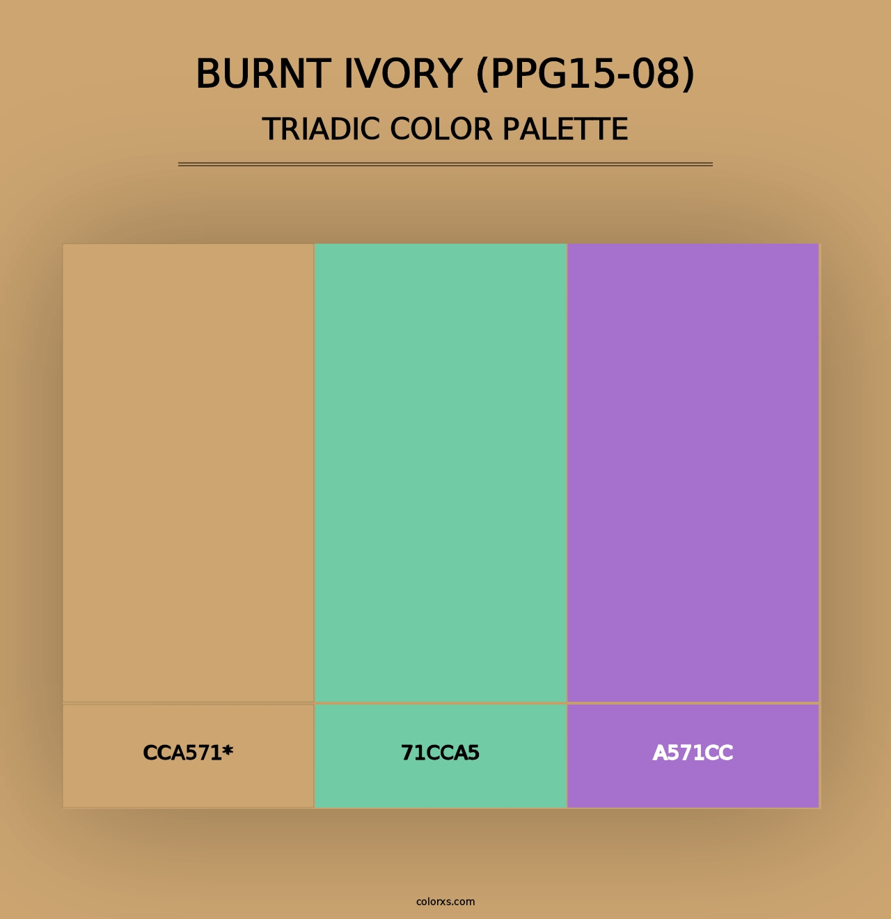 Burnt Ivory (PPG15-08) - Triadic Color Palette