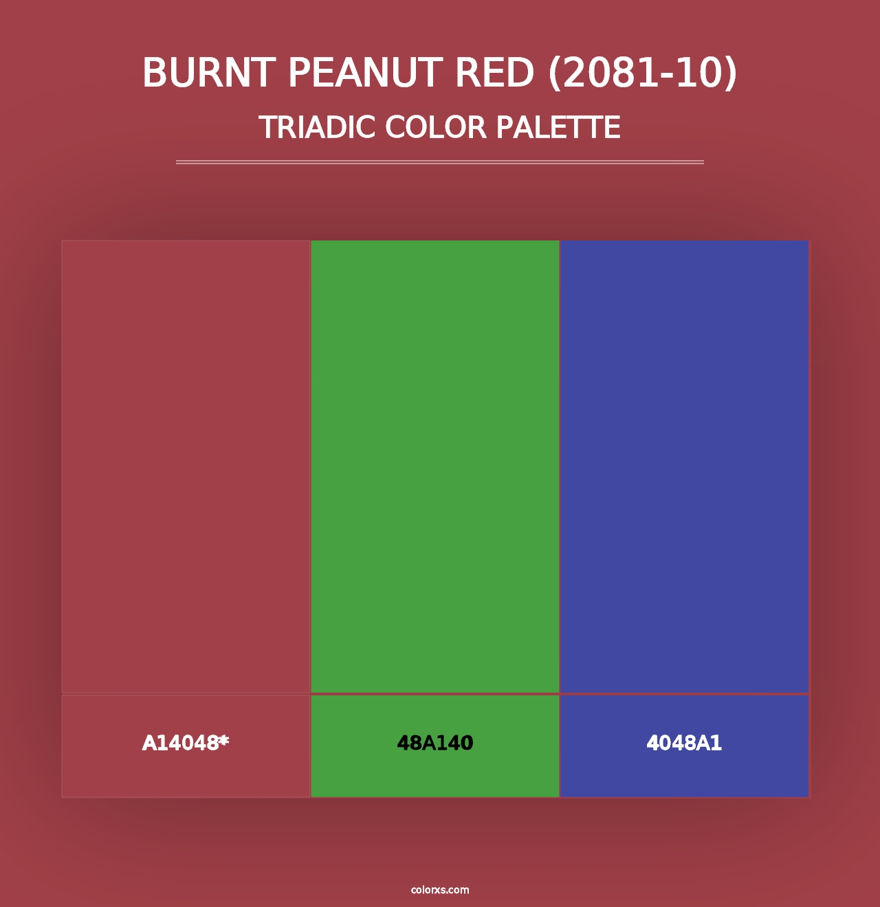 Burnt Peanut Red (2081-10) - Triadic Color Palette