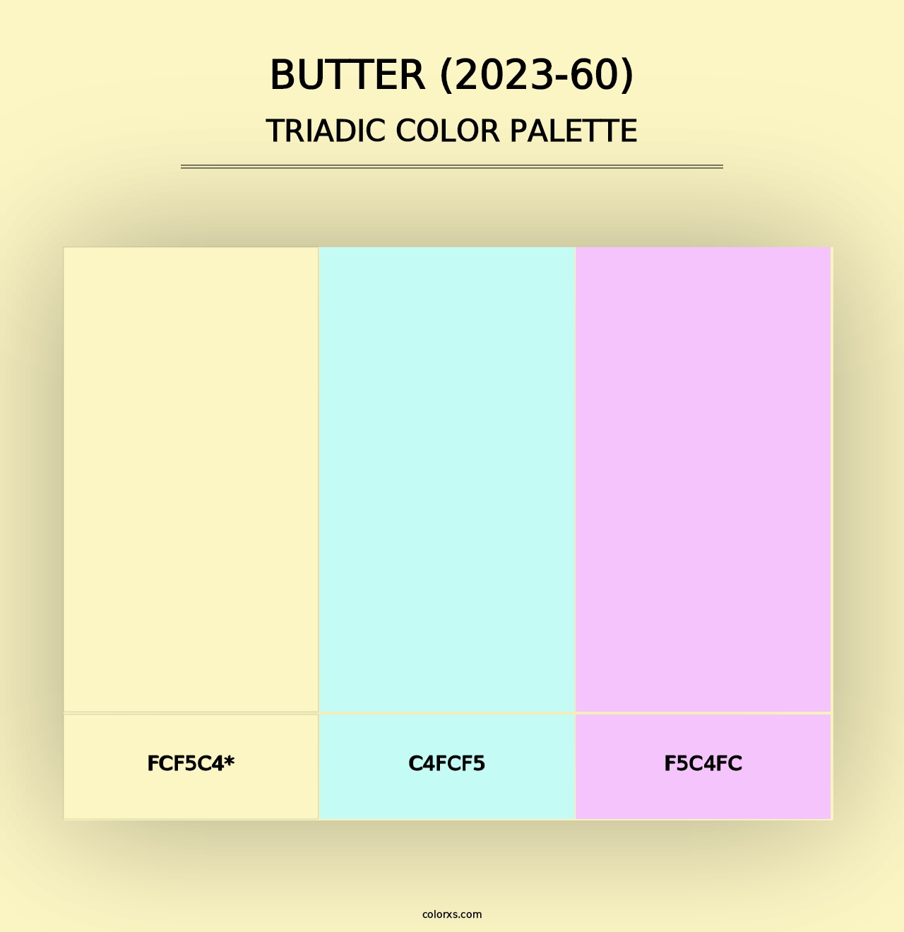 Butter (2023-60) - Triadic Color Palette