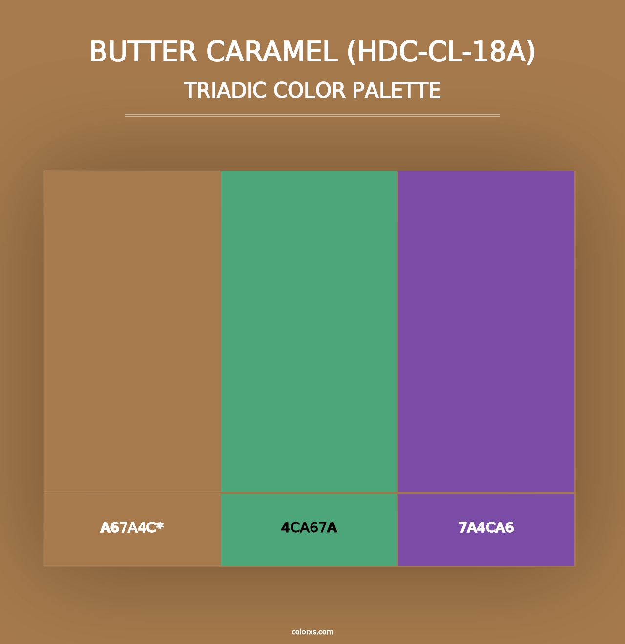 Butter Caramel (HDC-CL-18A) - Triadic Color Palette