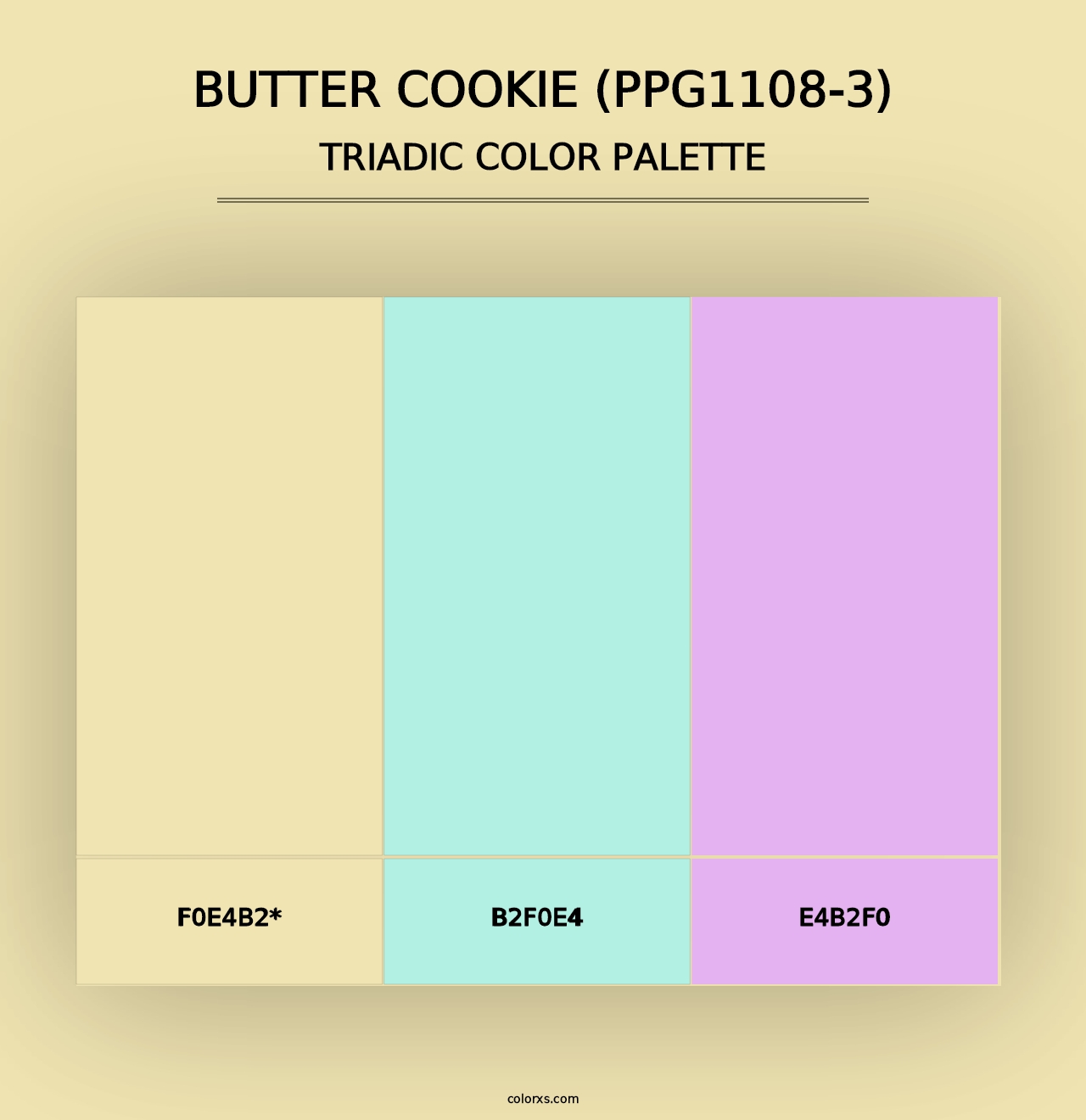 Butter Cookie (PPG1108-3) - Triadic Color Palette