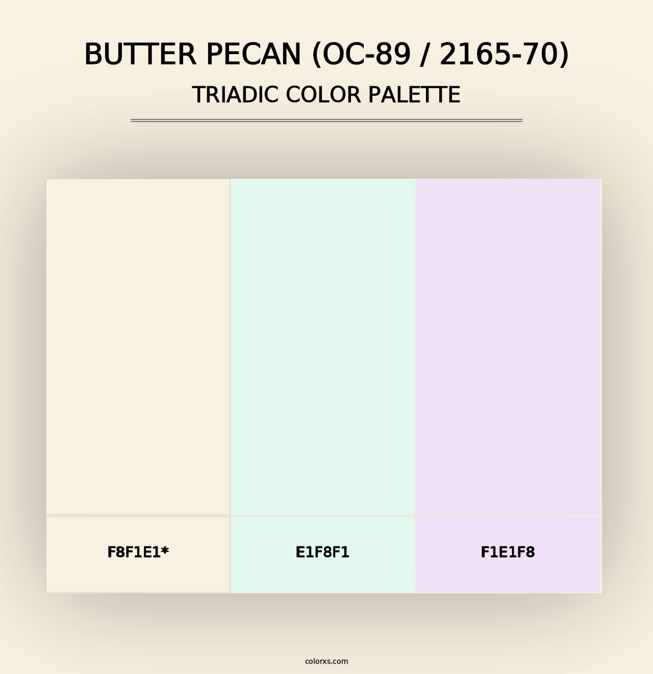 Butter Pecan (OC-89 / 2165-70) - Triadic Color Palette