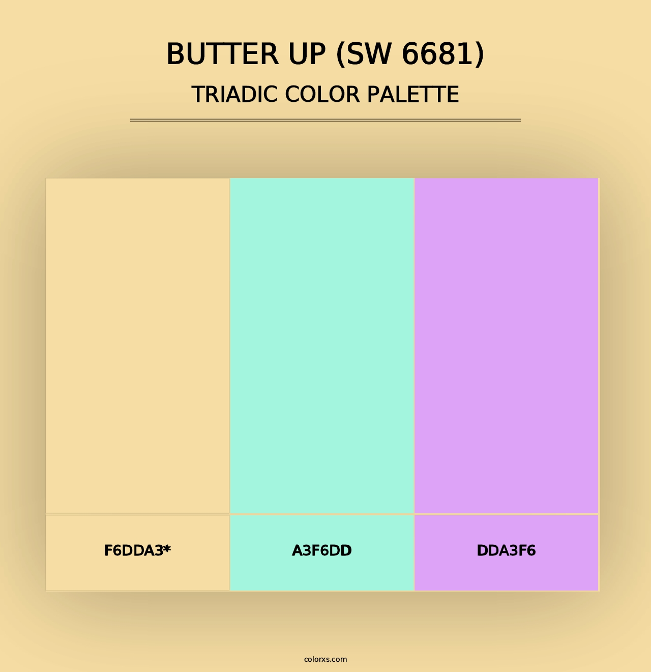 Butter Up (SW 6681) - Triadic Color Palette