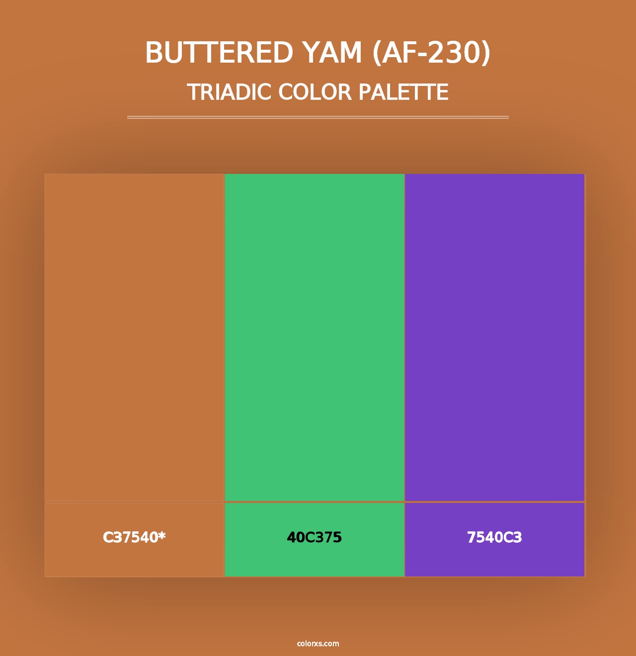 Buttered Yam (AF-230) - Triadic Color Palette