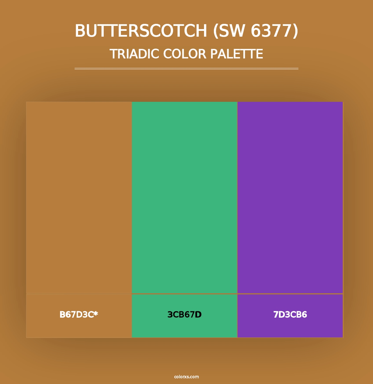 Butterscotch (SW 6377) - Triadic Color Palette