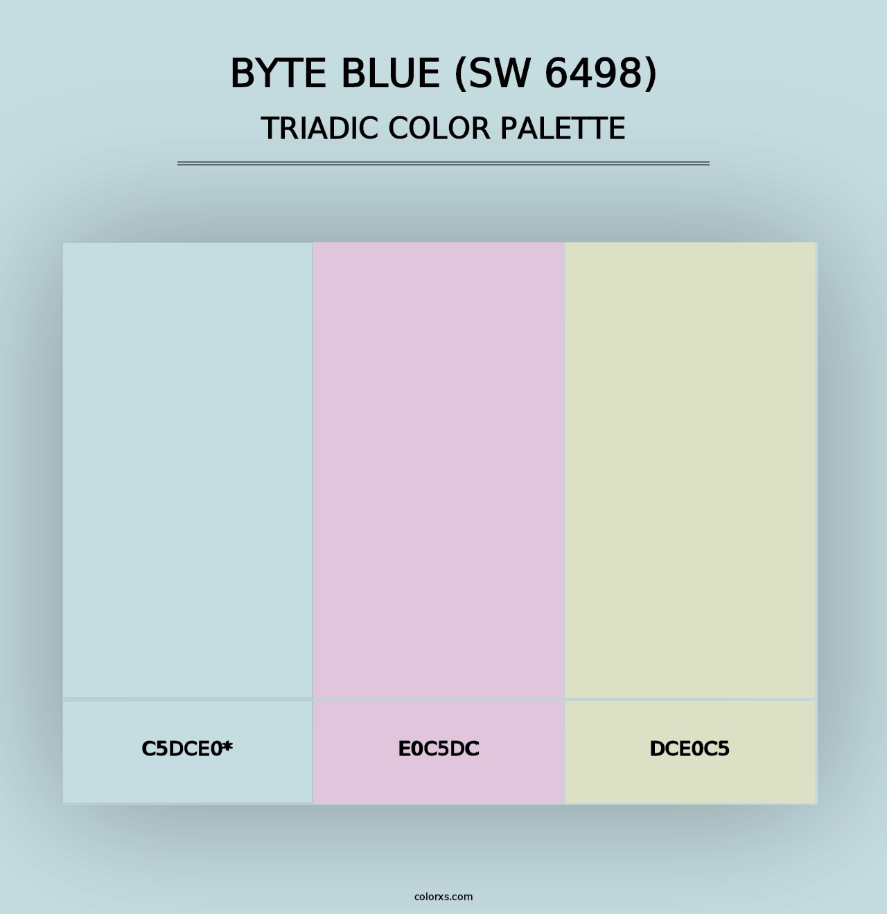 Byte Blue (SW 6498) - Triadic Color Palette