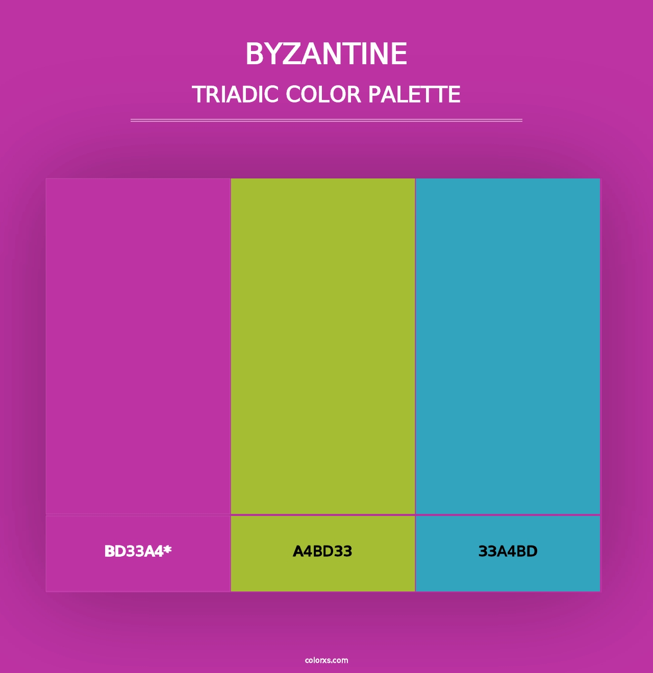 Byzantine - Triadic Color Palette