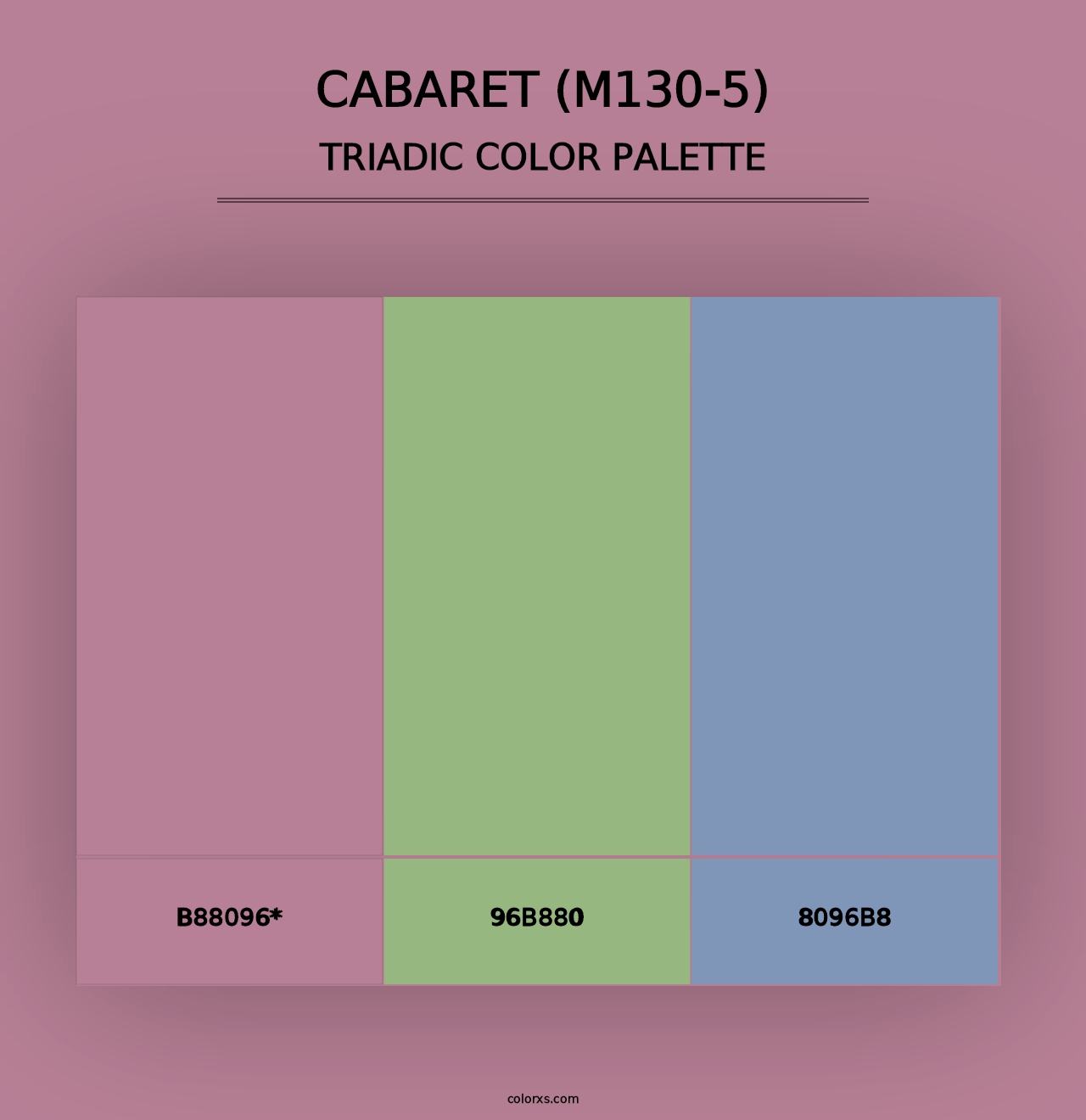 Cabaret (M130-5) - Triadic Color Palette