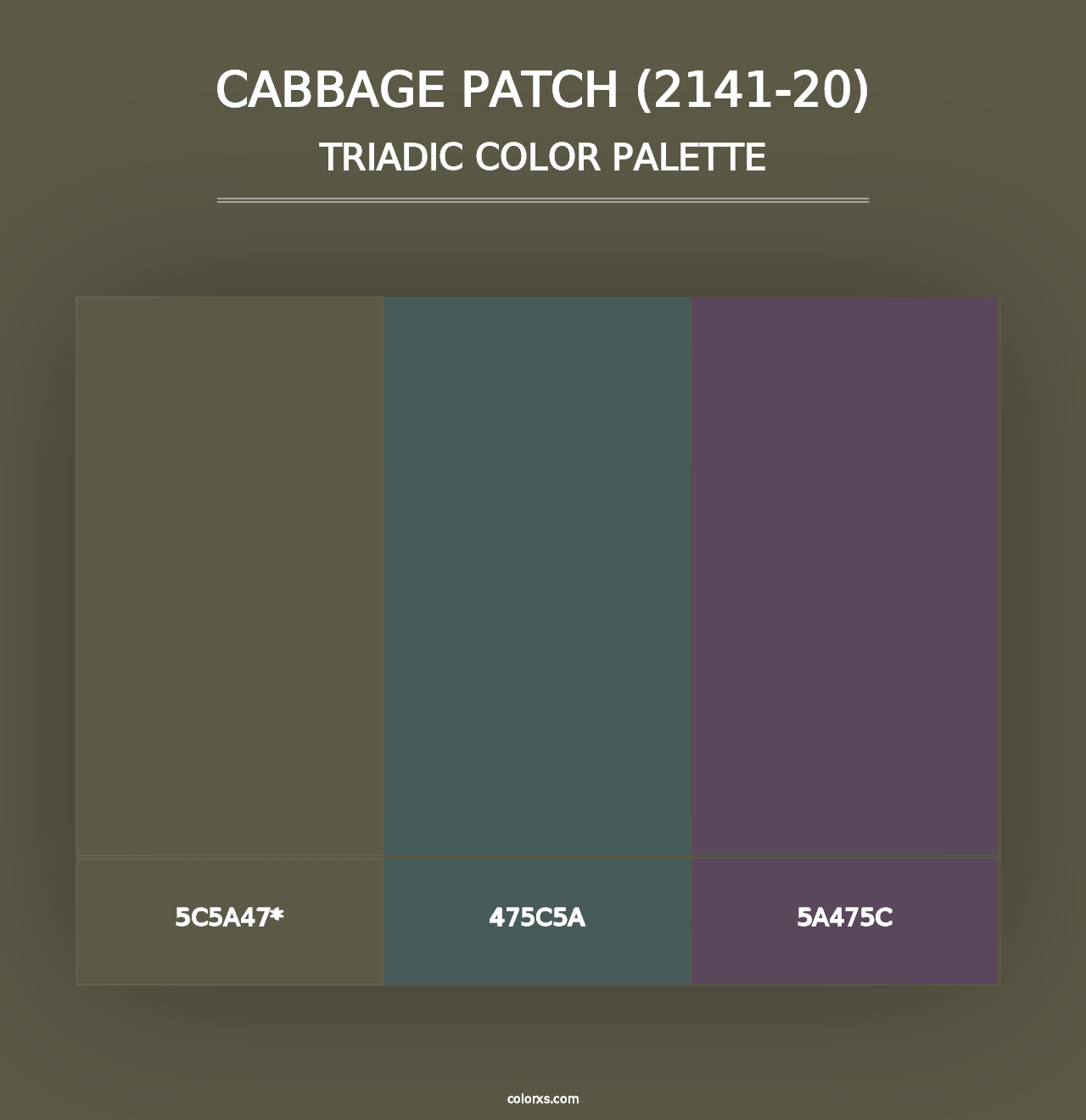 Cabbage Patch (2141-20) - Triadic Color Palette