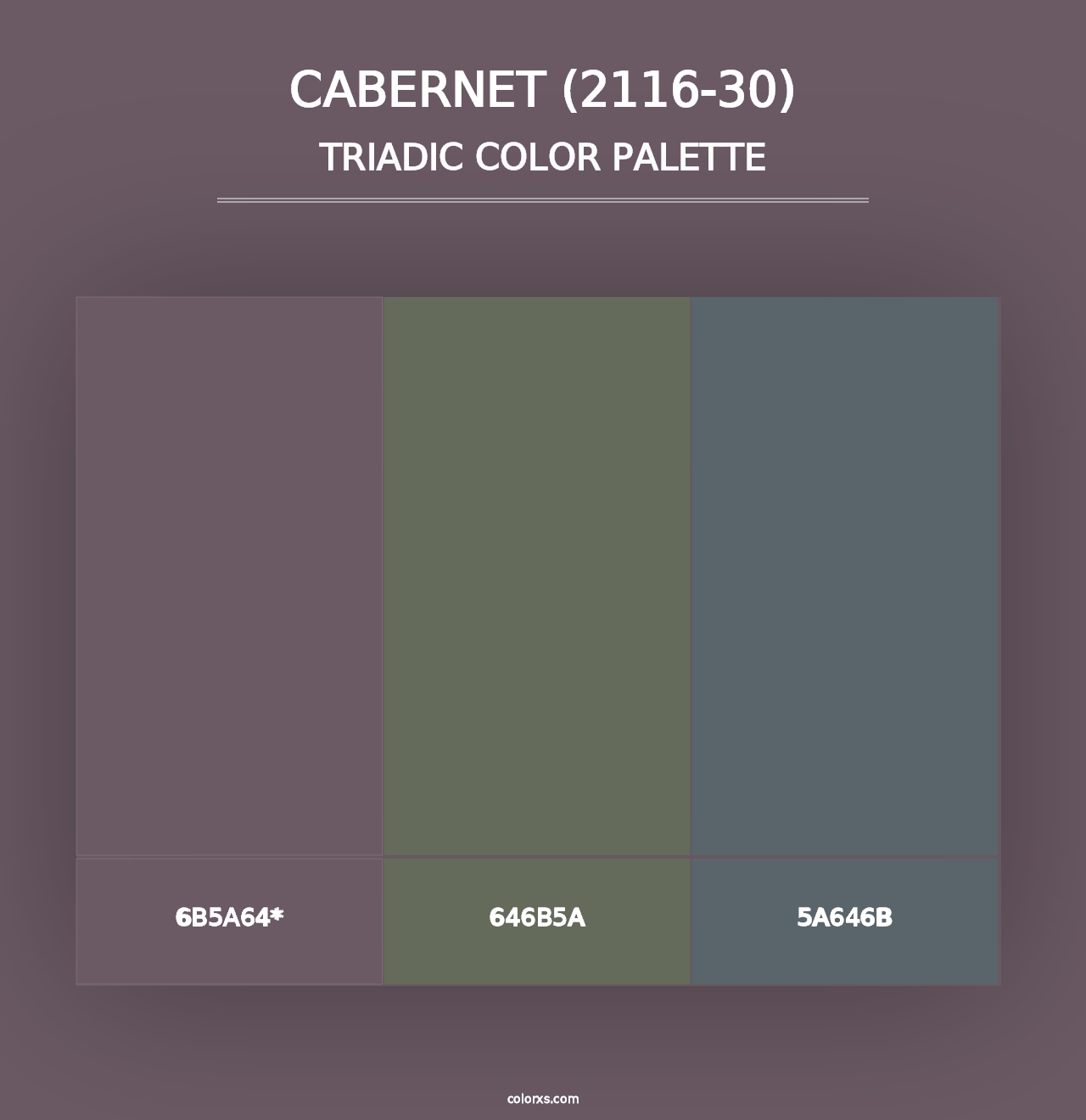 Cabernet (2116-30) - Triadic Color Palette